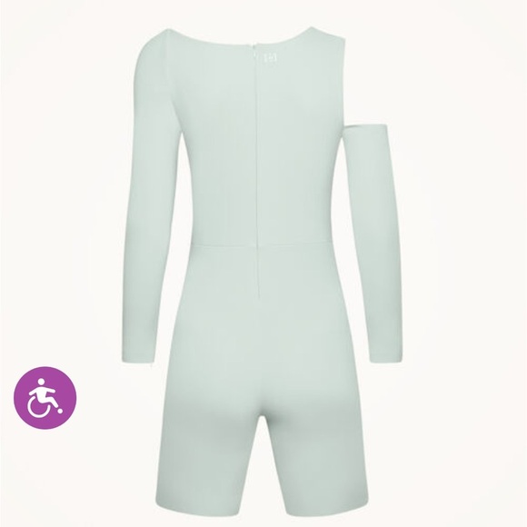 NWT Wolford Cold Shoulder Winter Green Warm Up Jumpsuit - Picture 6 of 10